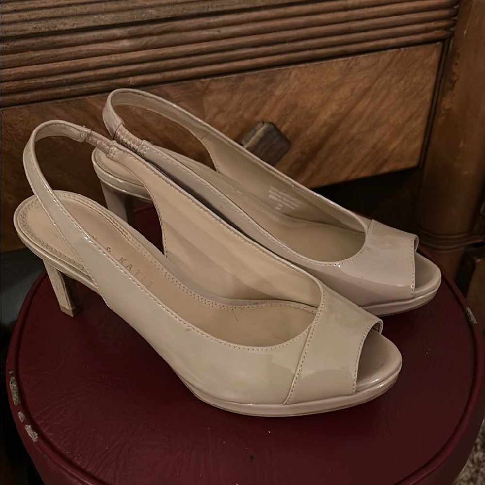 Elegant Beige Slingback Heels